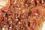 Ruby Red Vanadinite Crystals on Pink Barite - #80534-4